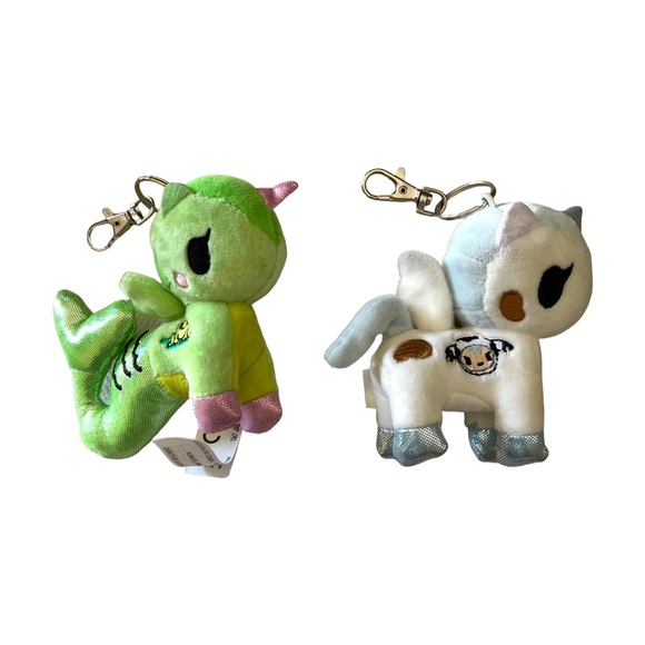 tokidoki Other - Tokidoki Unicorno Mini Plush Keychain Collection - Lilypad and Mooka Lot Of 2